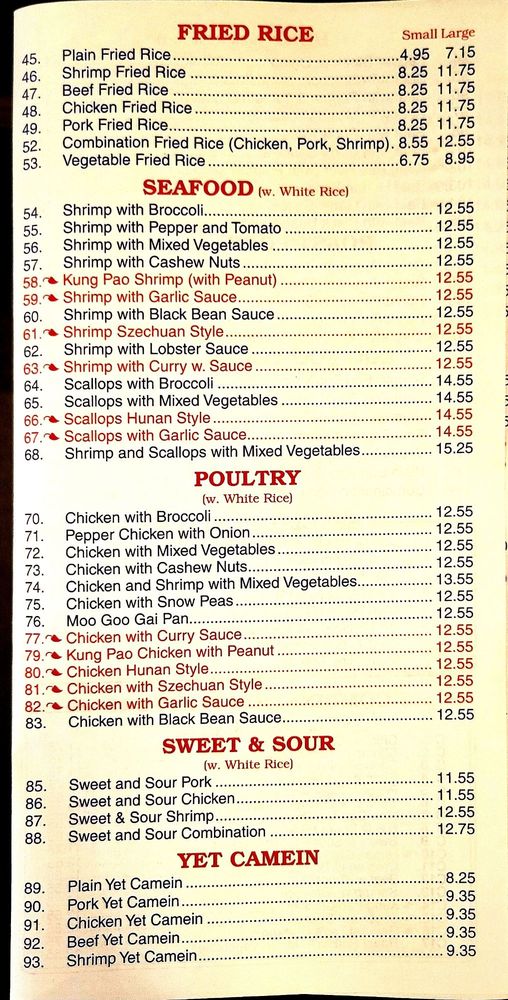 Eastern 88 Chinese Restaurant menu 4
